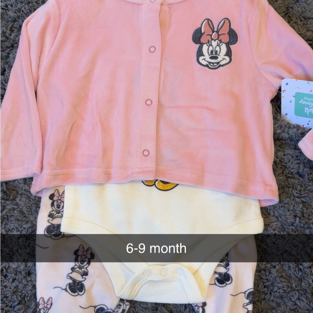 Pink Minnie Mouse Baby Outfit